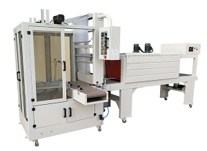 PE全自動(dòng)套膜收縮包裝機(jī)-自動(dòng)整列套膜封切熱收縮包裝機(jī)