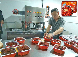 全自動盒裝小龍蝦灌裝機械設備客戶案例